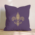 Geaux Fleur Throw Pillow - Hillcroft Home