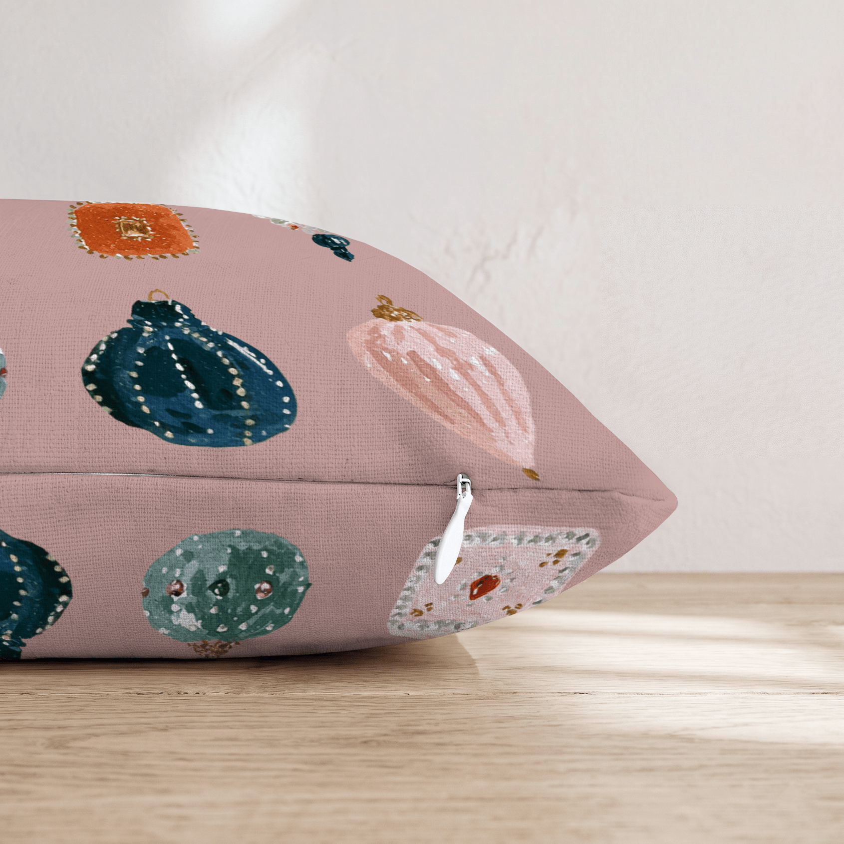 Gemstone Ornaments Pink Throw Pillow - Hillcroft Home
