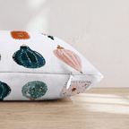 Gemstone Ornaments White Throw Pillow - Hillcroft Home