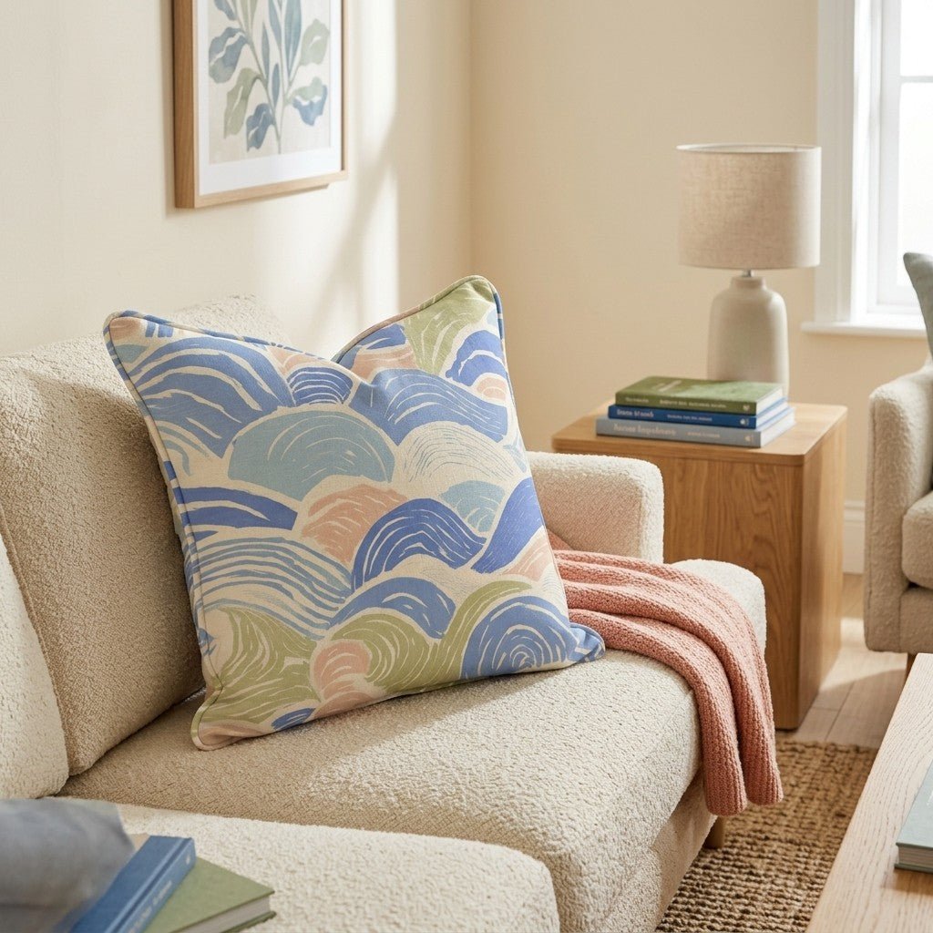 Gentle Waves Throw Pillow - Hillcroft Home