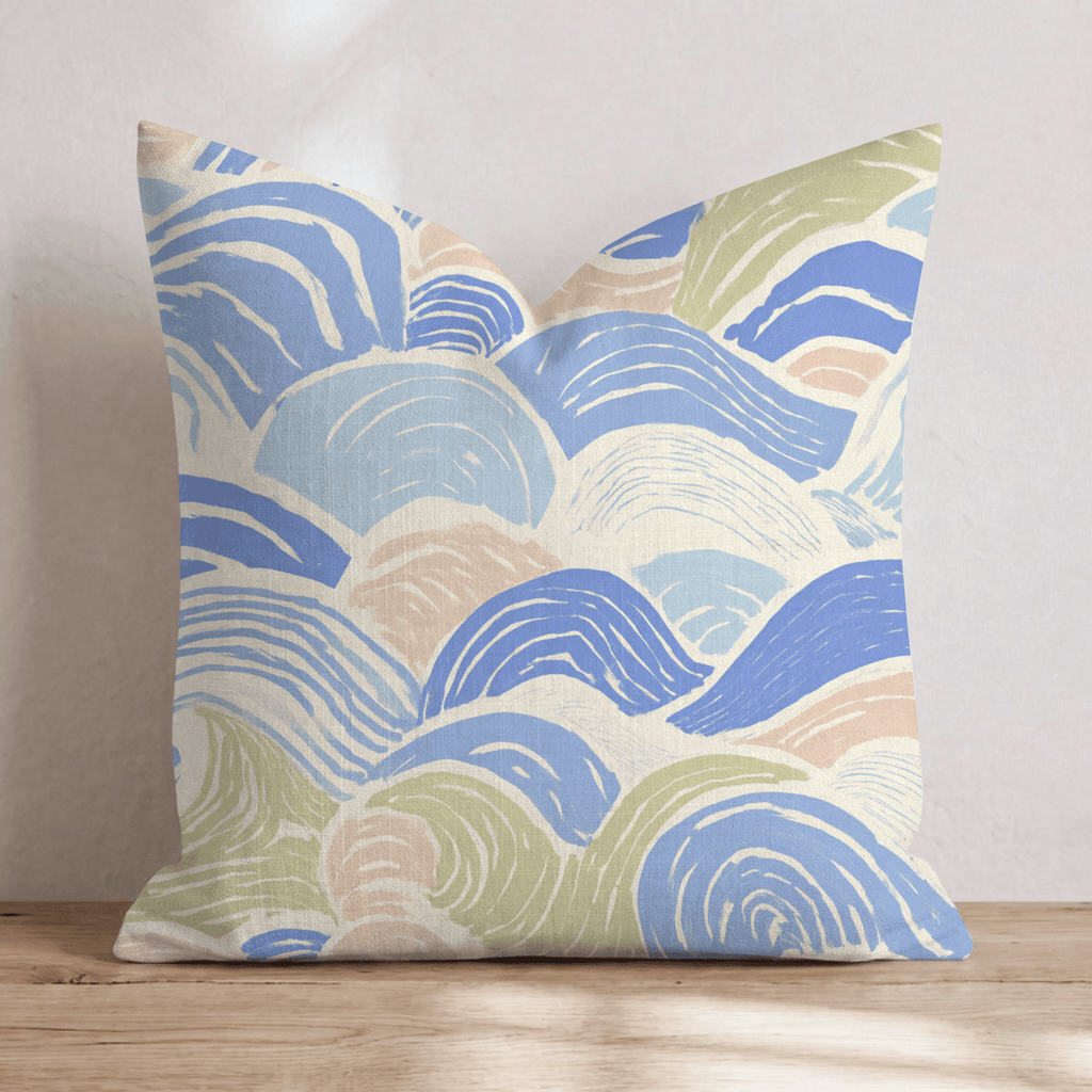 Gentle Waves Throw Pillow - Hillcroft Home