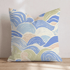 Gentle Waves Throw Pillow - Hillcroft Home