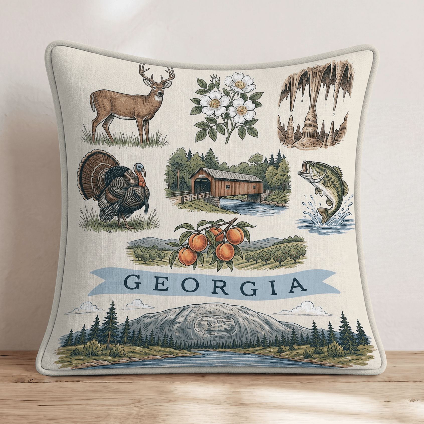 Georgia Gallery Throw Pillow - Hillcroft Home