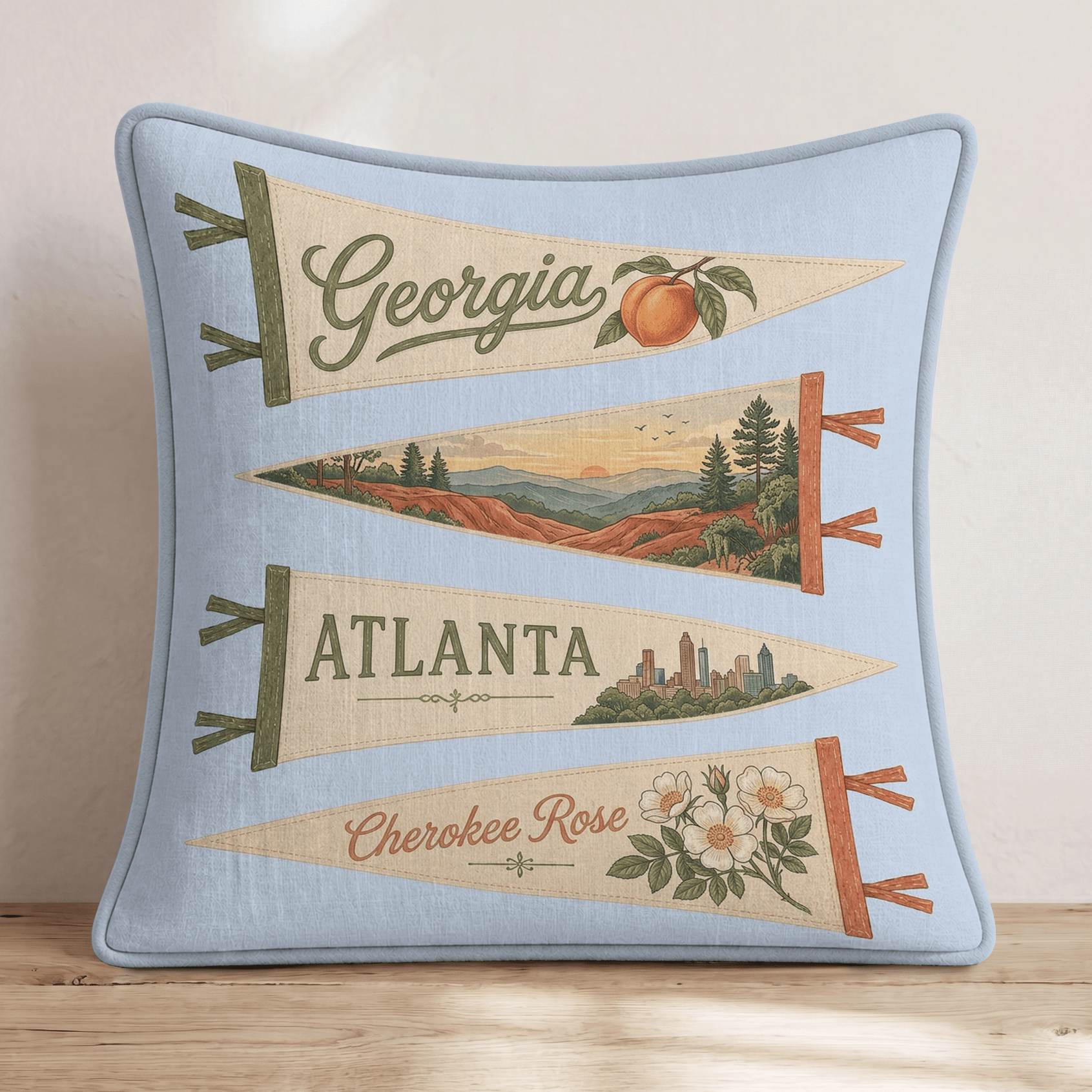 Georgia Pennant Throw Pillow - Hillcroft Home