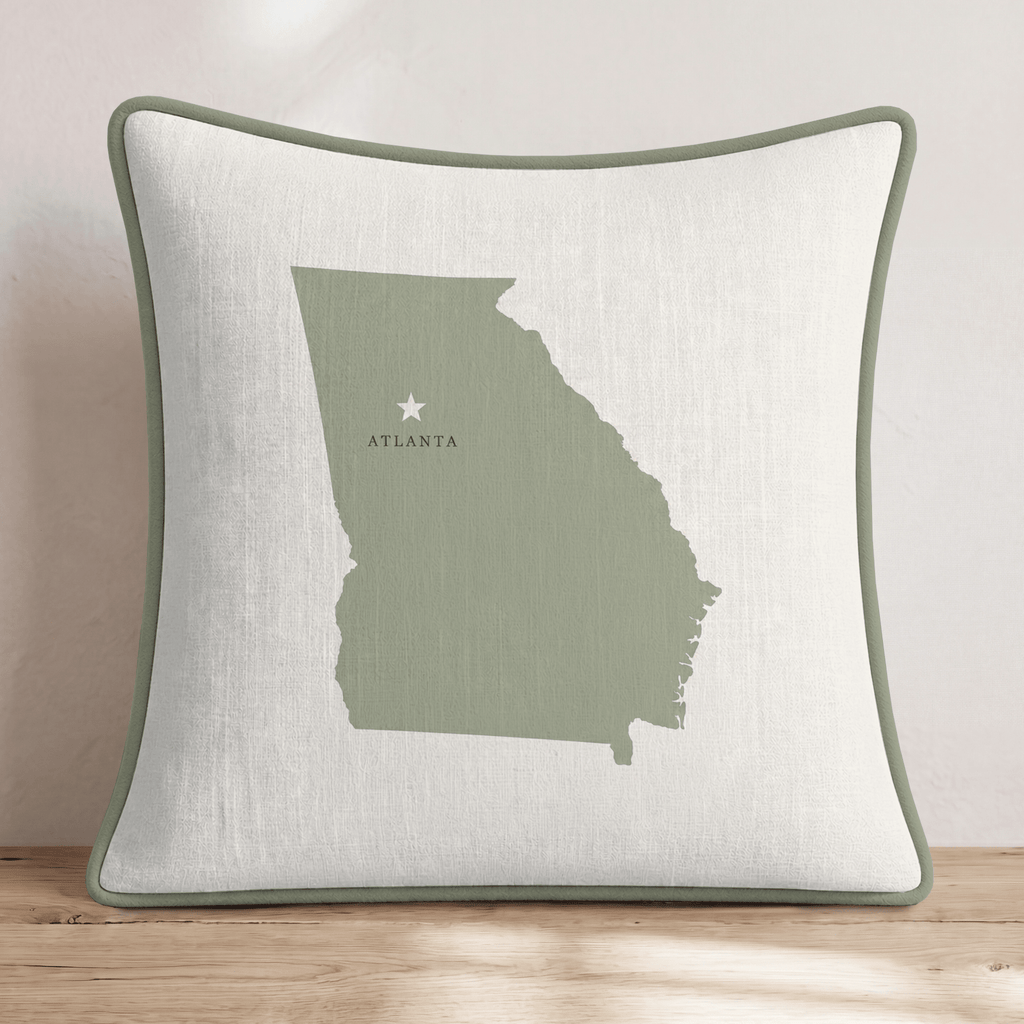 Georgia State Capital Throw Pillow - Hillcroft Home