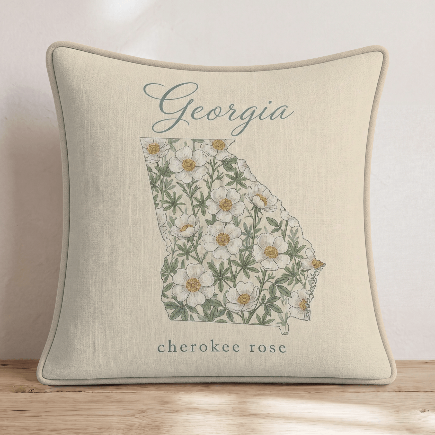 Georgia State Flower Throw Pillow - Hillcroft Home