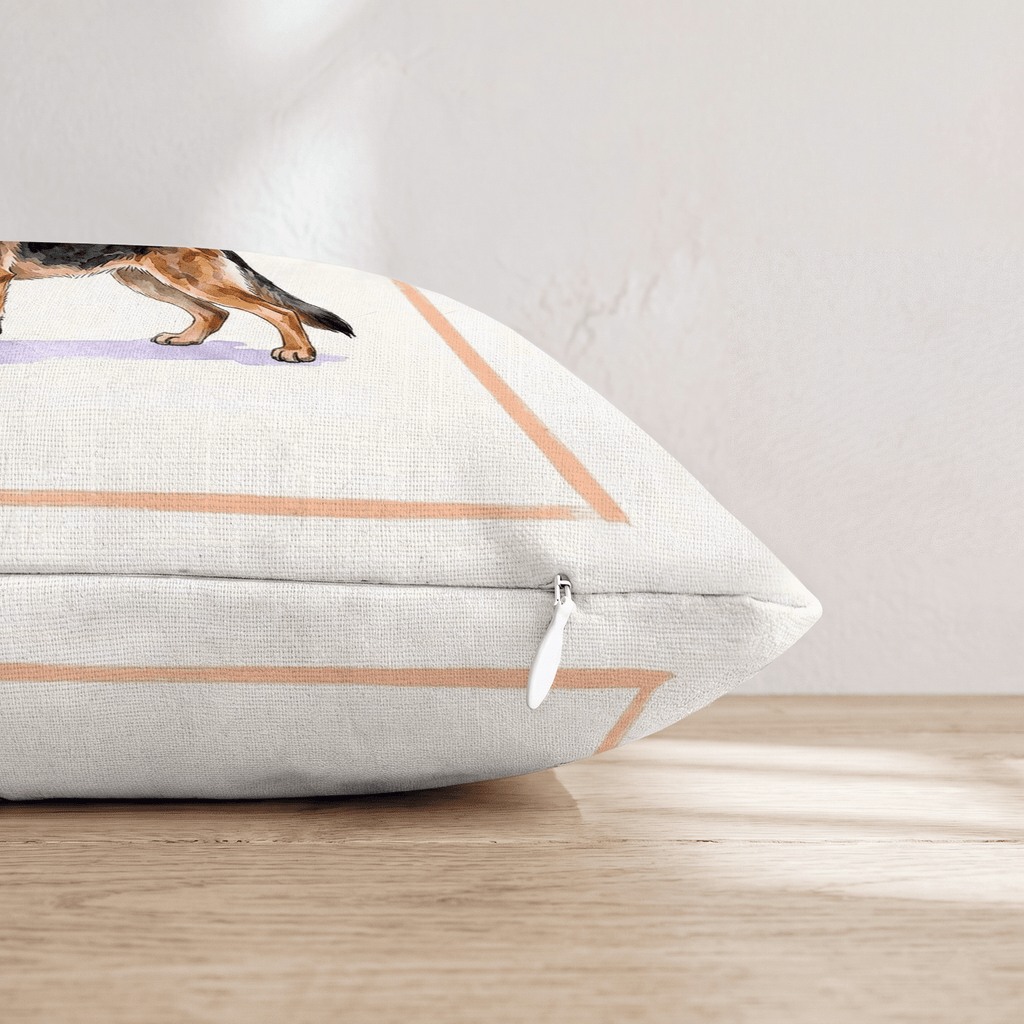 German Shepherd Coffee Throw Pillow - Hillcroft Home