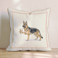 German Shepherd Coffee Throw Pillow - Hillcroft Home