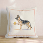 German Shepherd Lager Throw Pillow - Hillcroft Home