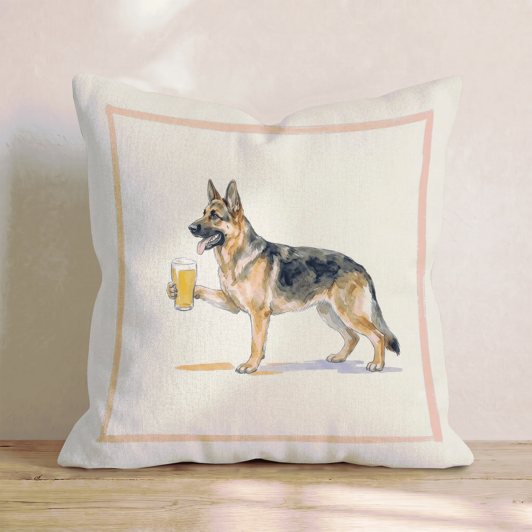 German Shepherd Lager Throw Pillow - Hillcroft Home