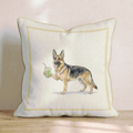 German Shepherd Matcha Throw Pillow - Hillcroft Home