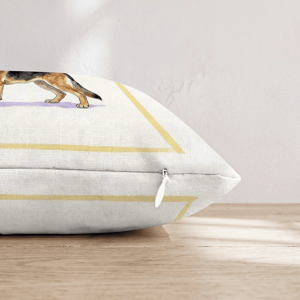 German Shepherd Matcha Throw Pillow - Hillcroft Home