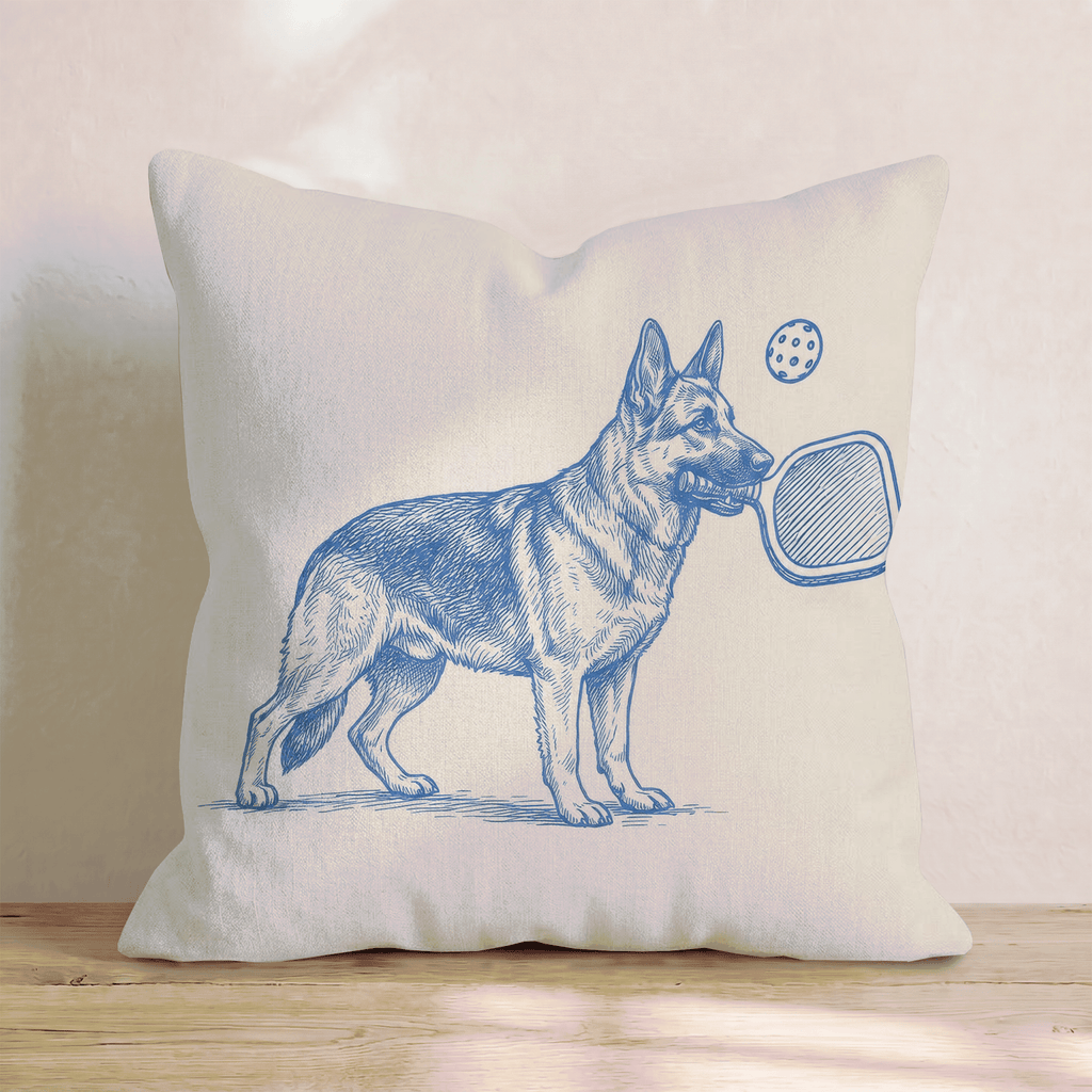 German Shepherd Pickleball Throw Pillow - Hillcroft Home