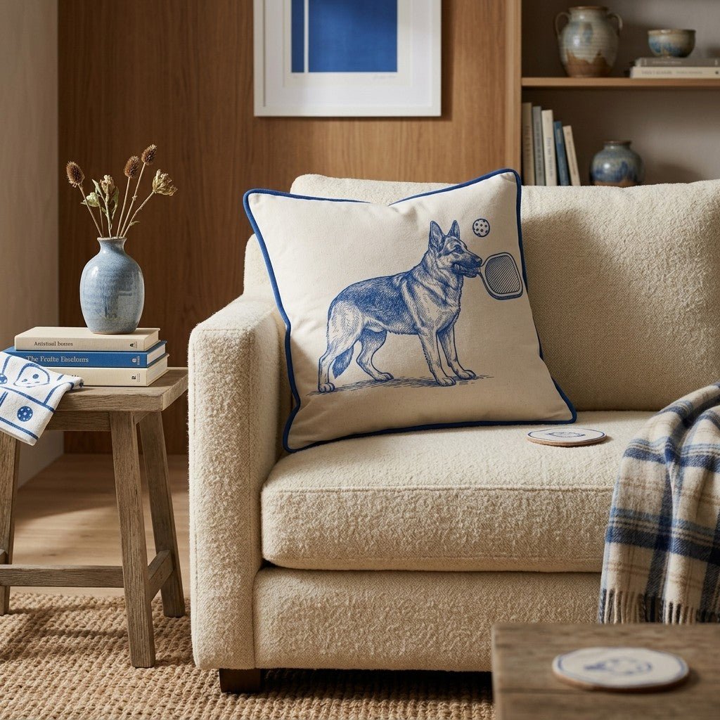 German Shepherd Pickleball Throw Pillow - Hillcroft Home
