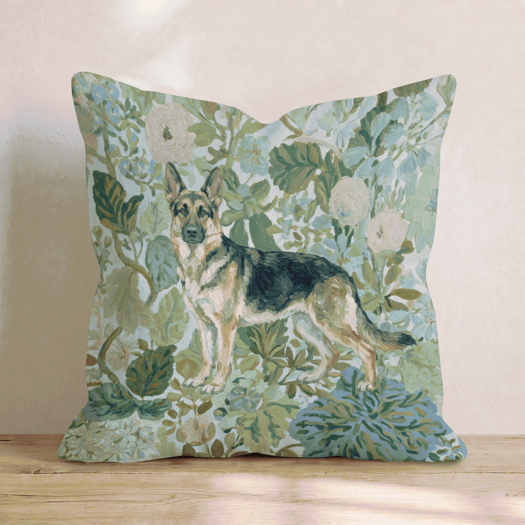 German Shepherd Power Throw Pillow - Hillcroft Home