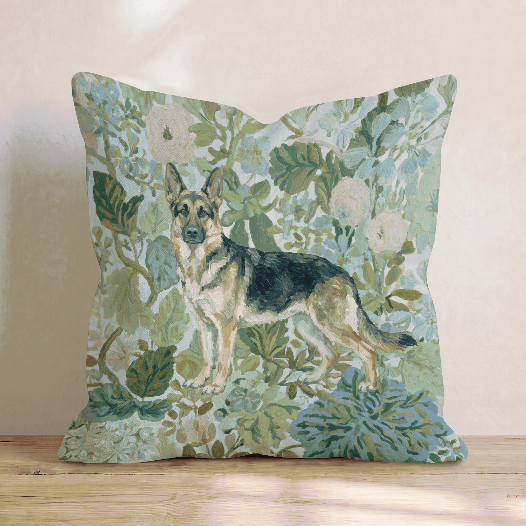 German Shepherd Power Throw Pillow - Hillcroft Home