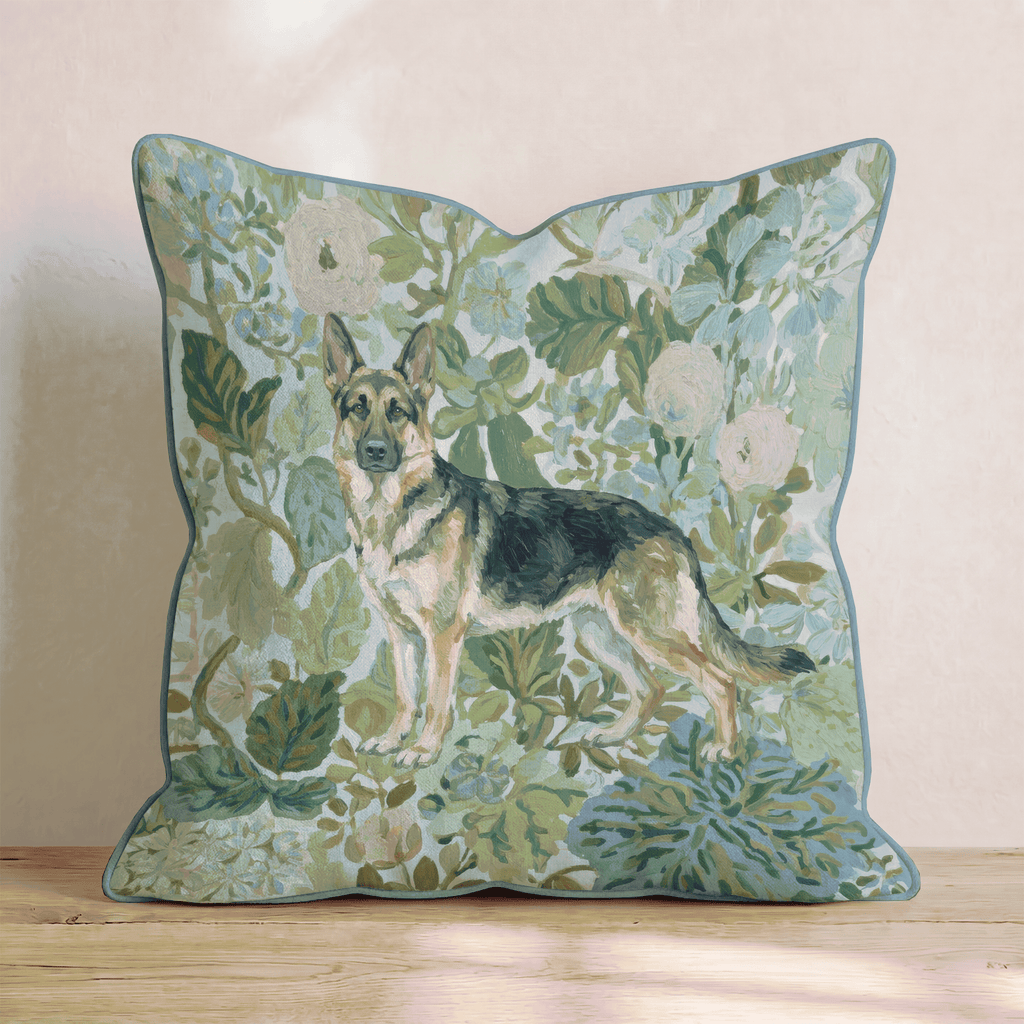 German Shepherd Power Throw Pillow - Hillcroft Home
