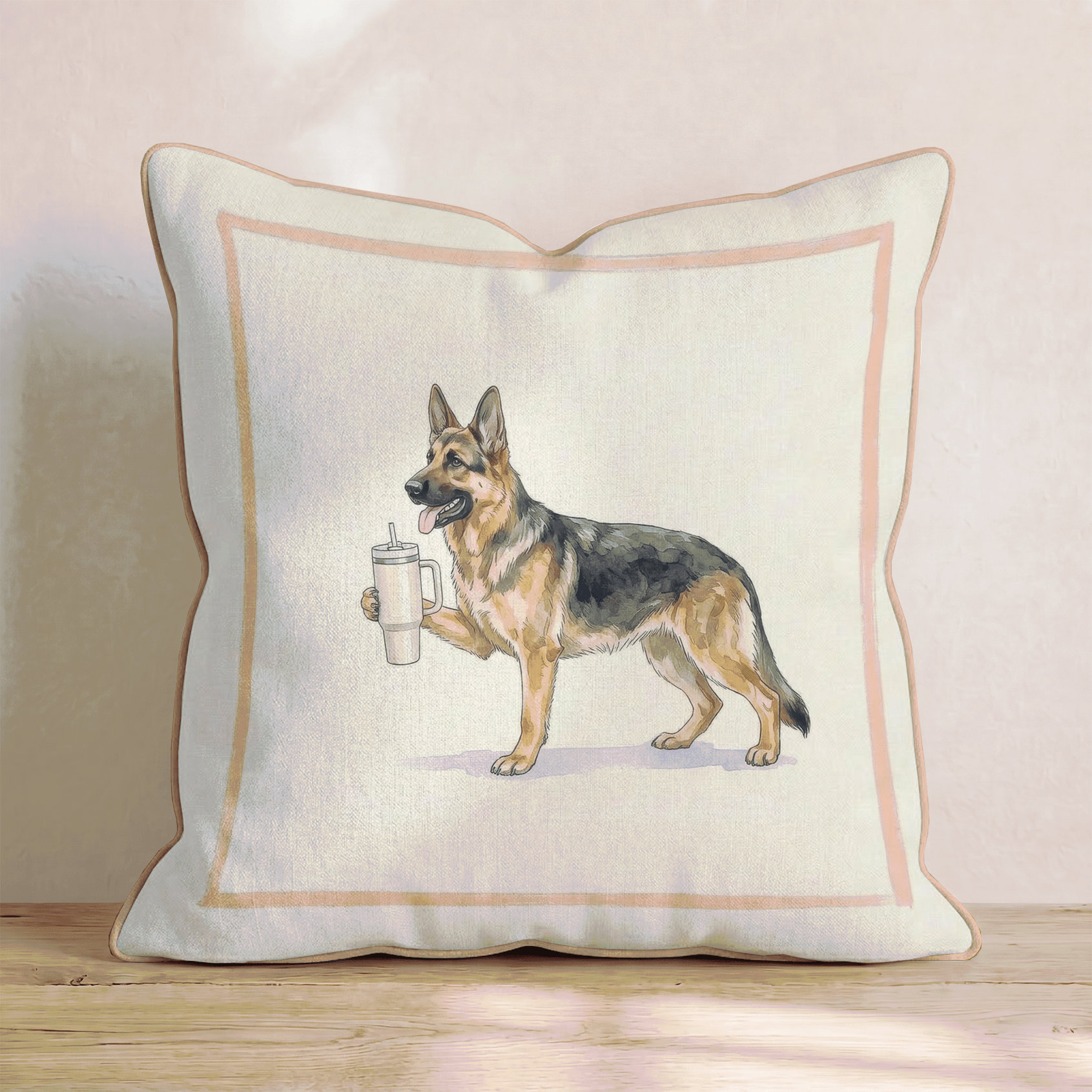 German Shepherd Tumbler Throw Pillow - Hillcroft Home