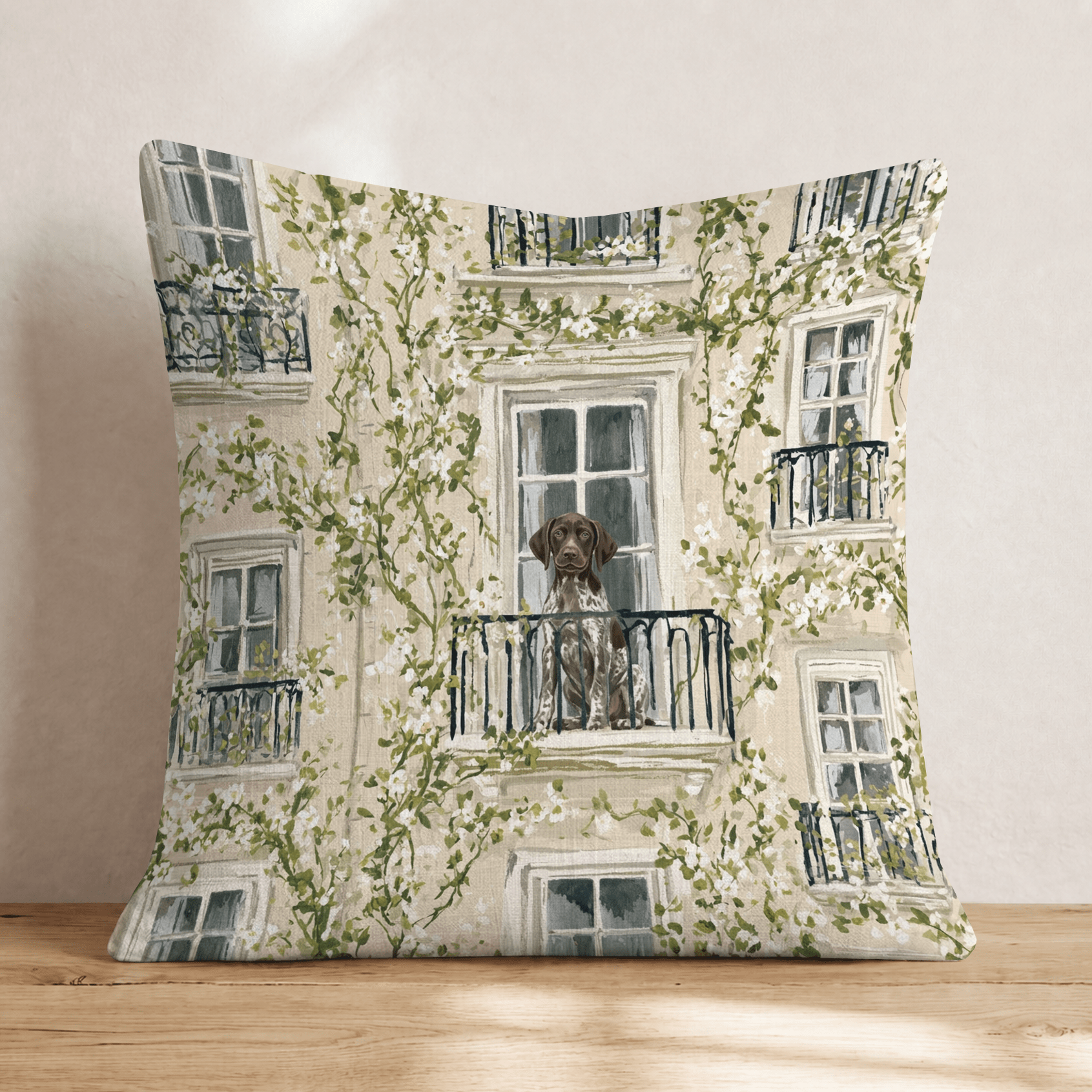 German Shorthair Pointer Lookout Throw Pillow - Hillcroft Home