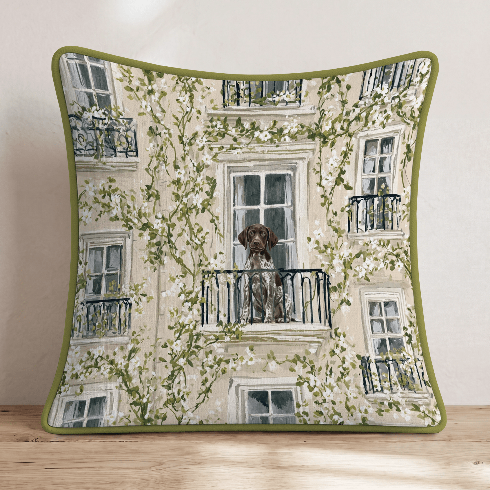 German Shorthair Pointer Lookout Throw Pillow - Hillcroft Home