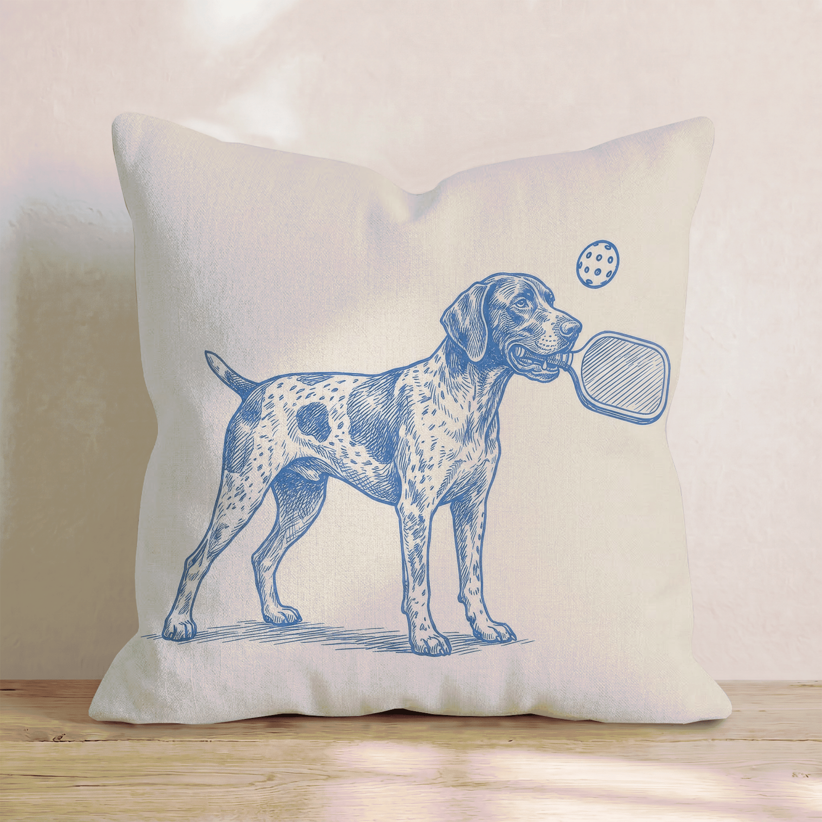 German Shorthaired Pointer Pickleball Throw Pillow - Hillcroft Home