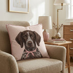German Shorthaired Pointer Portrait Throw Pillow - Hillcroft Home