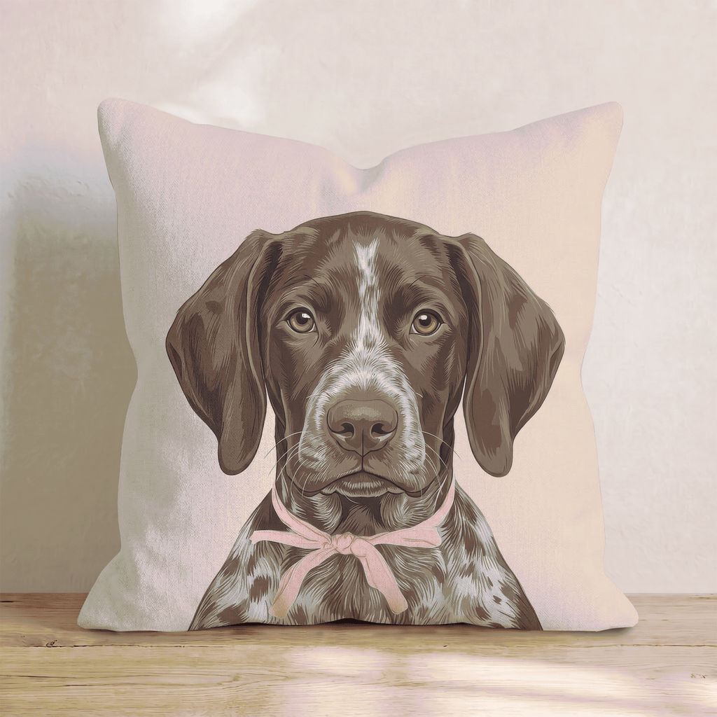 German Shorthaired Pointer Portrait Throw Pillow - Hillcroft Home