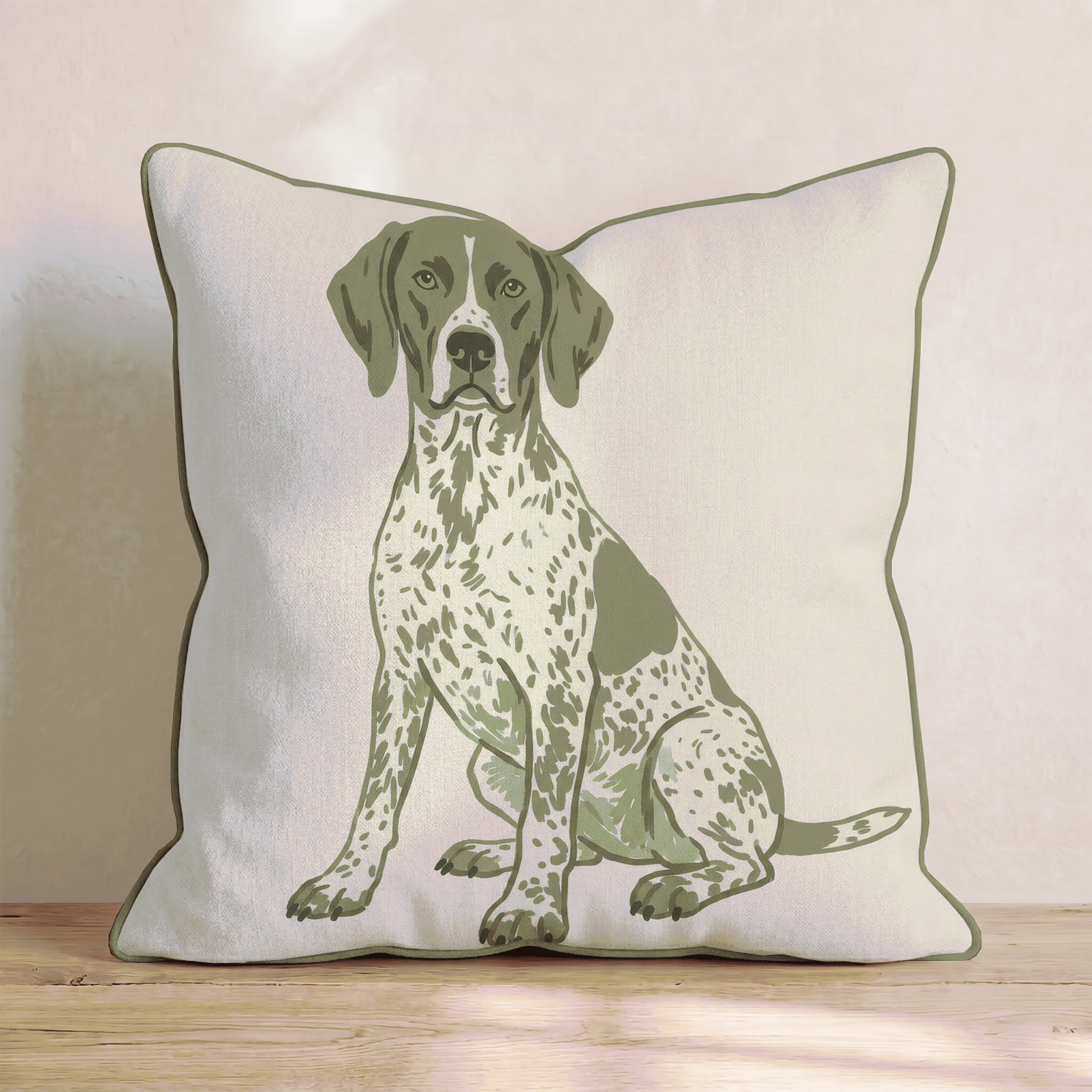 German Shorthaired Pointer_ Throw Pillow - Hillcroft Home