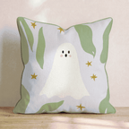 Ghost Leaves Lavender Throw Pillow - Hillcroft Home