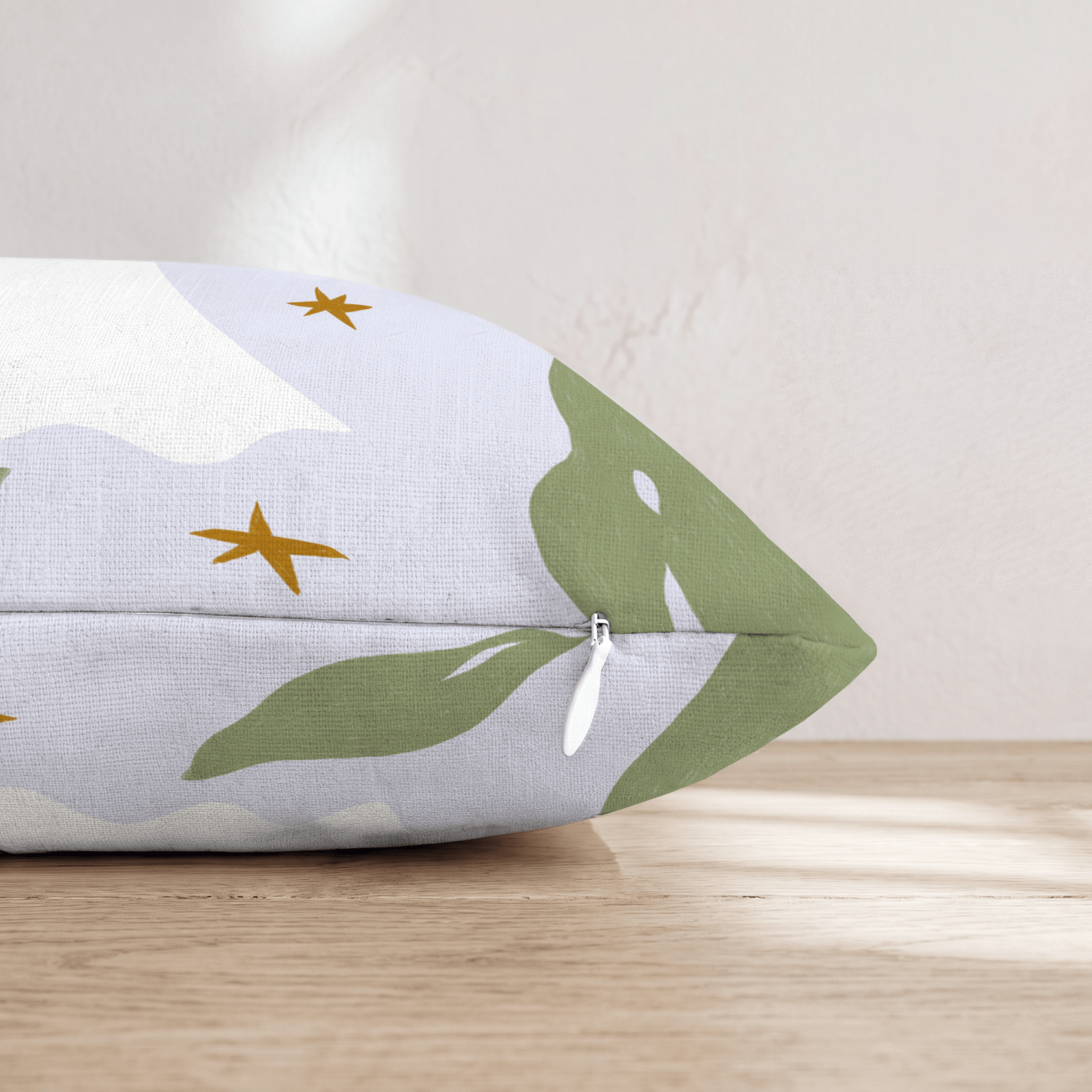 Ghost Leaves Lavender Throw Pillow - Hillcroft Home