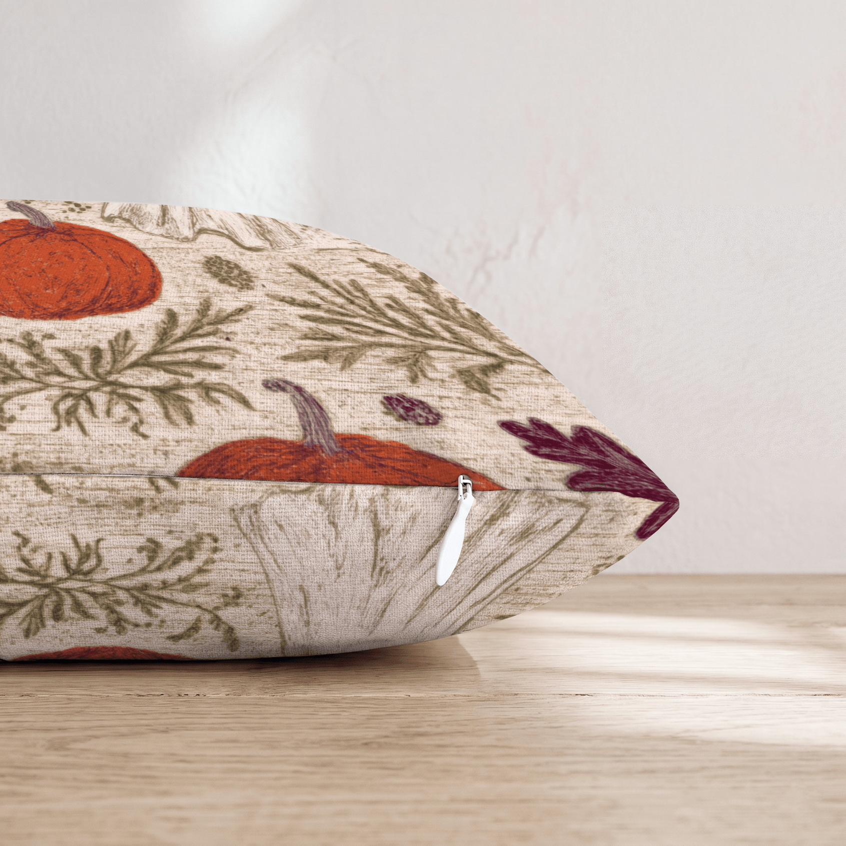 Ghost & Pumpkin Garden Throw Pillow - Hillcroft Home
