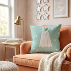 Ghost Stars Mint Throw Pillow - Hillcroft Home