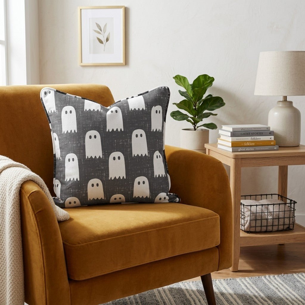 Ghosts In The Dark Throw Pillow - Hillcroft Home