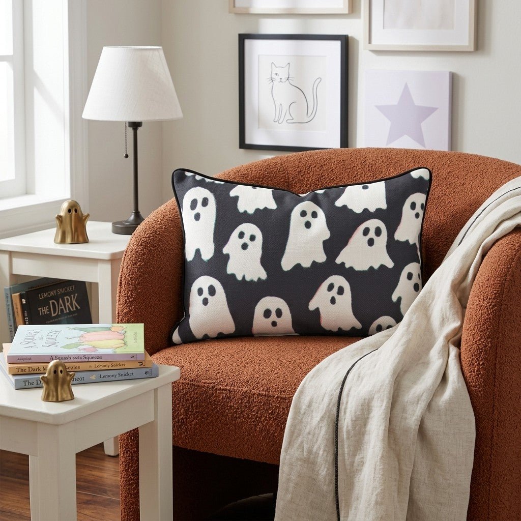 Ghoulish Style Throw Pillow - Hillcroft Home