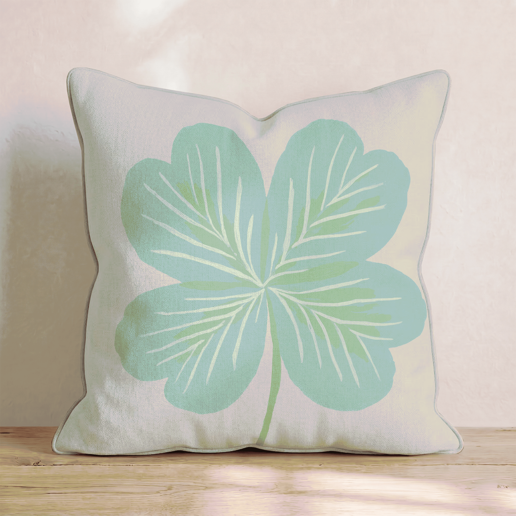 Giant Clover Soft Throw Pillow - Hillcroft Home