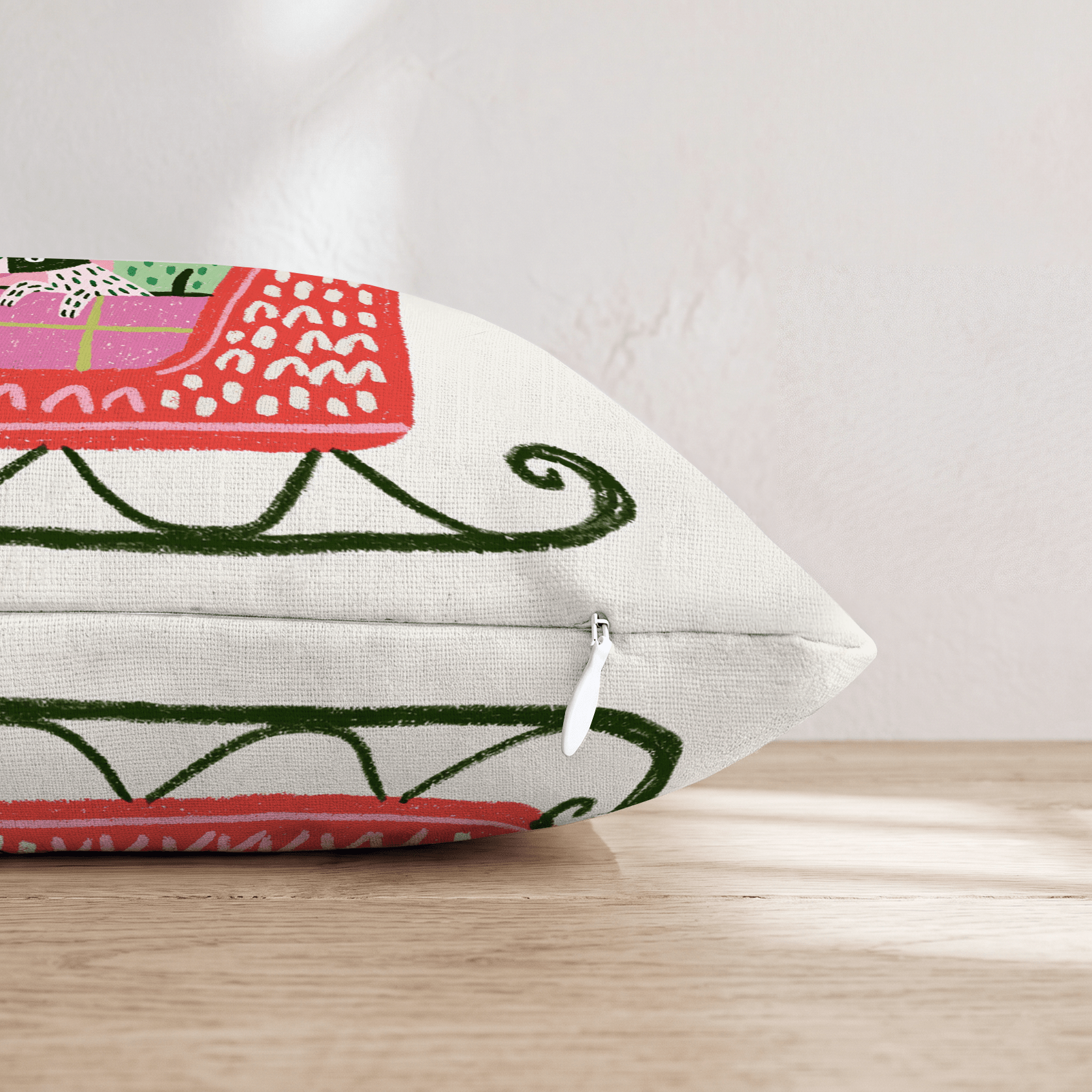 Gift Sleigh Throw Pillow - Hillcroft Home