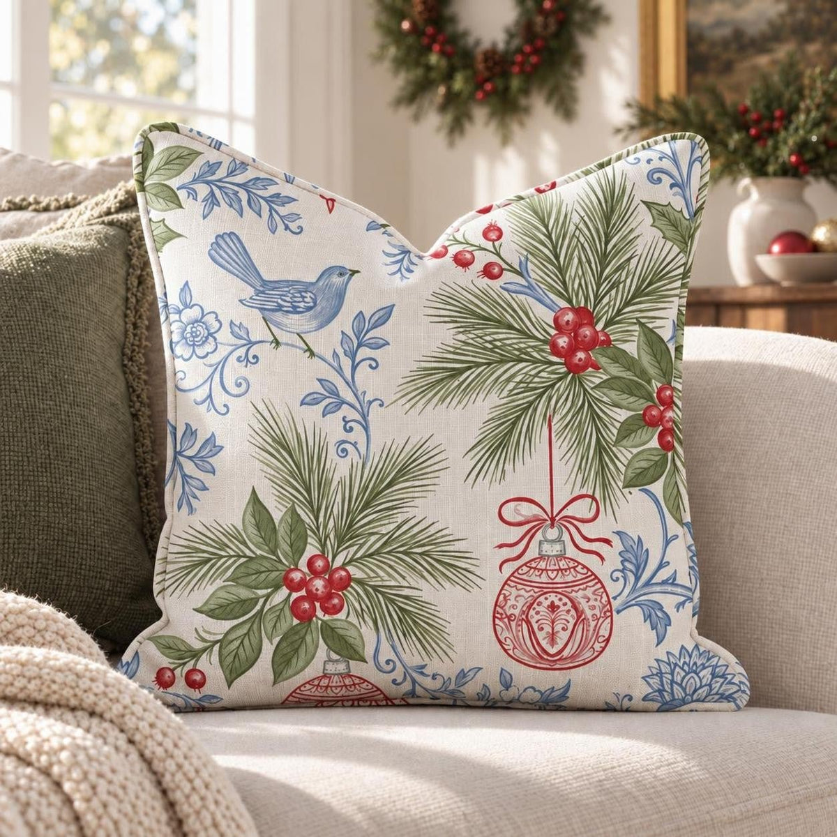 Gilded Bauble Throw Pillow throw pillow - Hillcroft Home