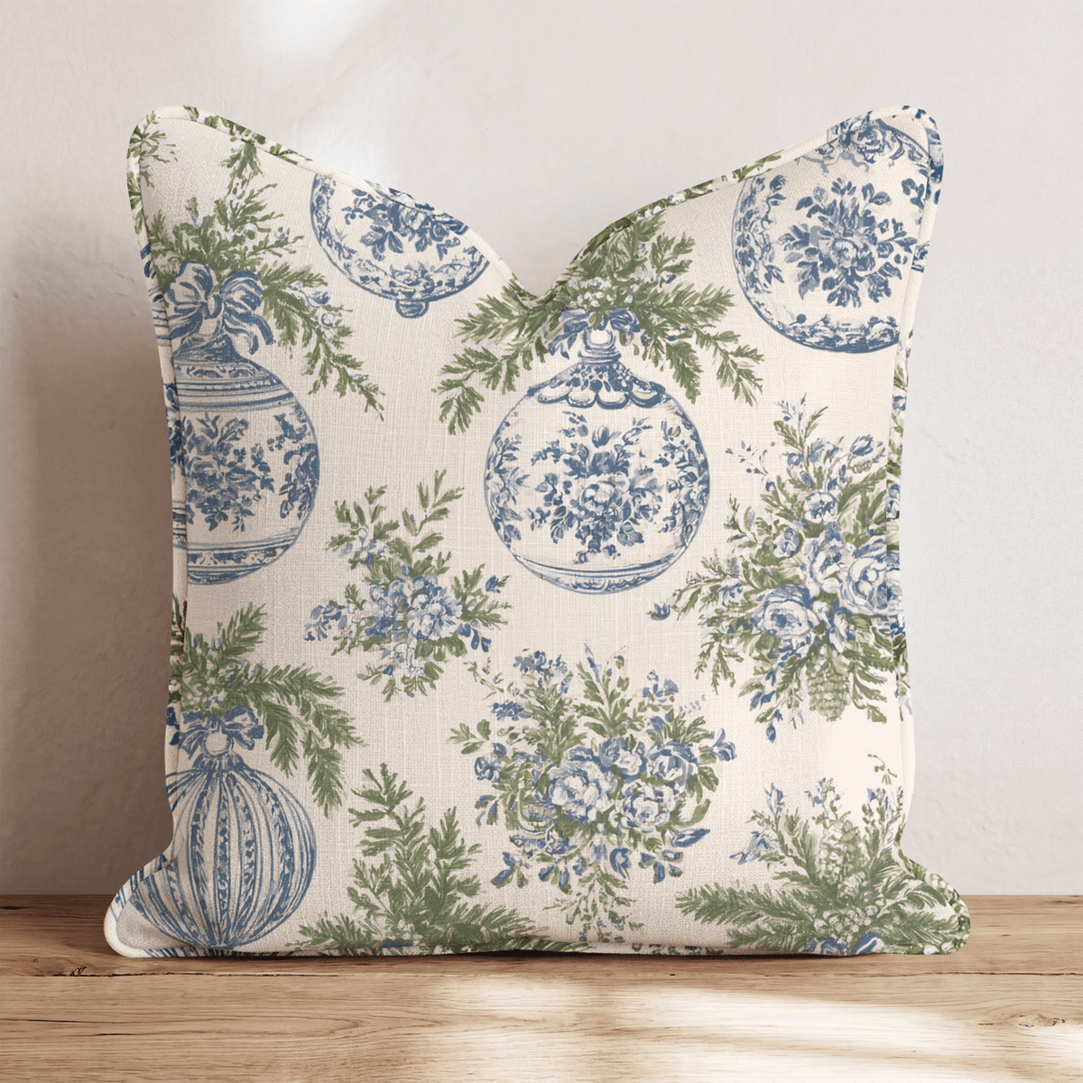 Ginger Jar Jingle Throw Pillow throw pillow - Hillcroft Home
