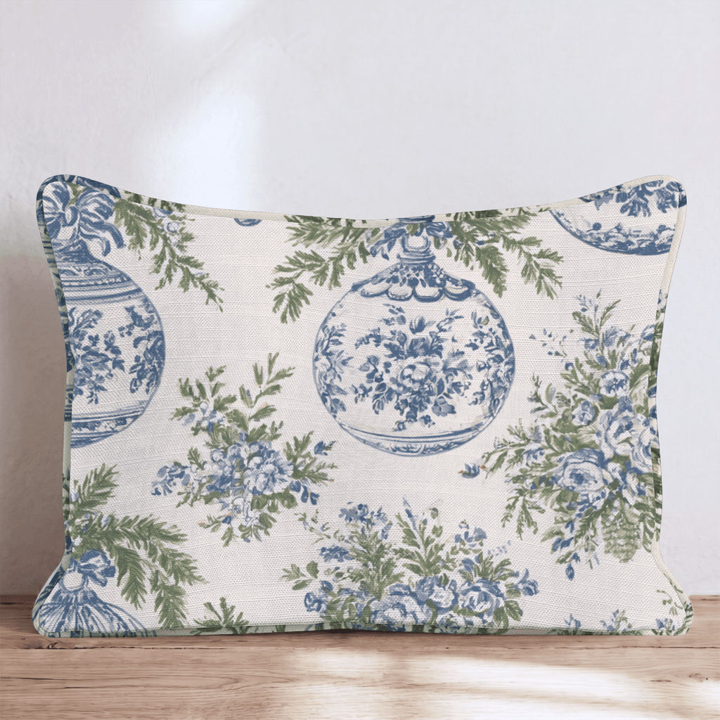 Ginger Jar Jingle Throw Pillow throw pillow - Hillcroft Home