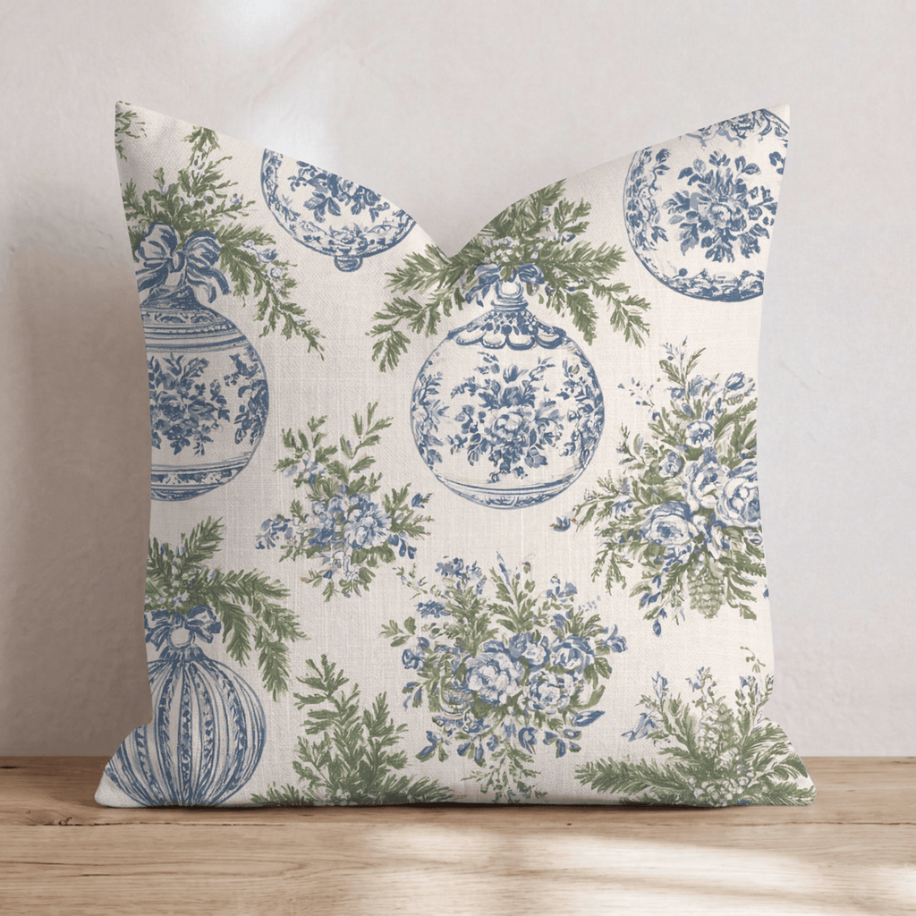 Ginger Jar Jingle Throw Pillow throw pillow - Hillcroft Home
