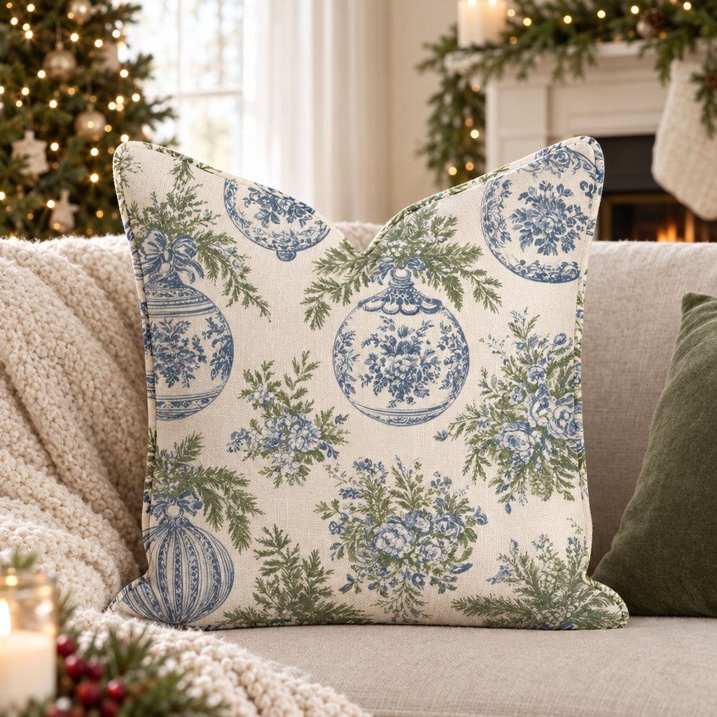 Ginger Jar Jingle Throw Pillow throw pillow - Hillcroft Home