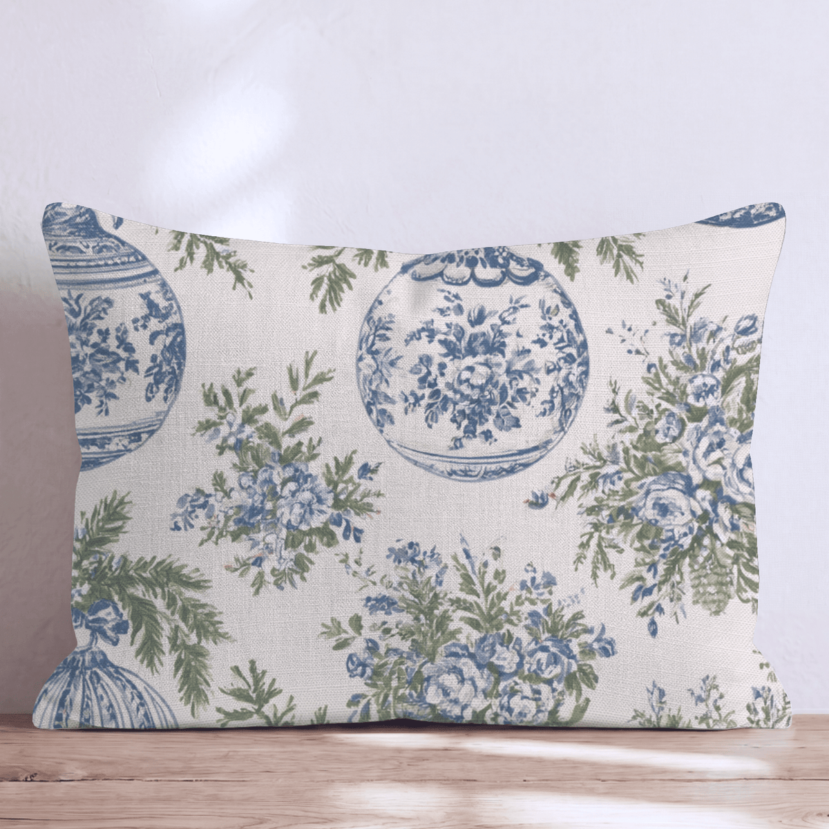 Ginger Jar Jingle Throw Pillow throw pillow - Hillcroft Home