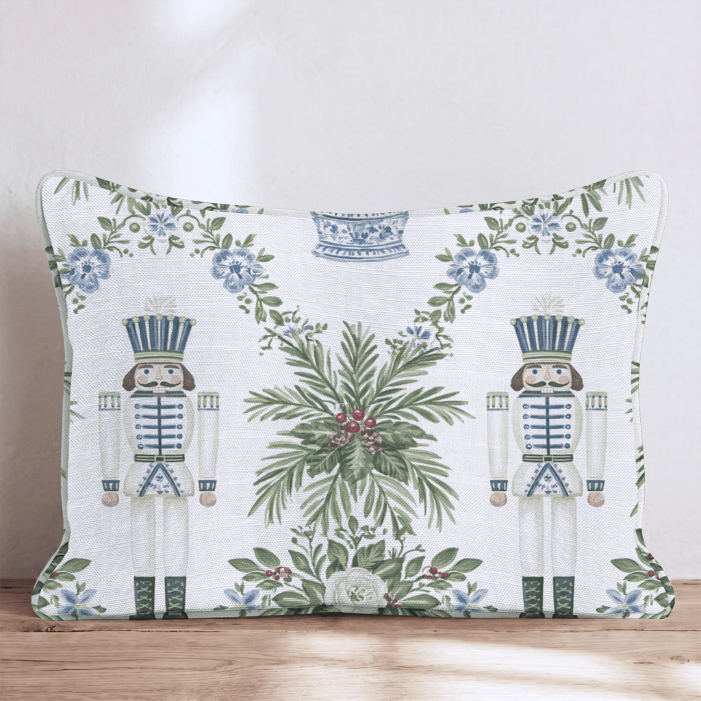 Ginger Jar Nutcracker Throw Pillow throw pillow - Hillcroft Home