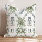 Ginger Jar Nutcracker Throw Pillow throw pillow - Hillcroft Home