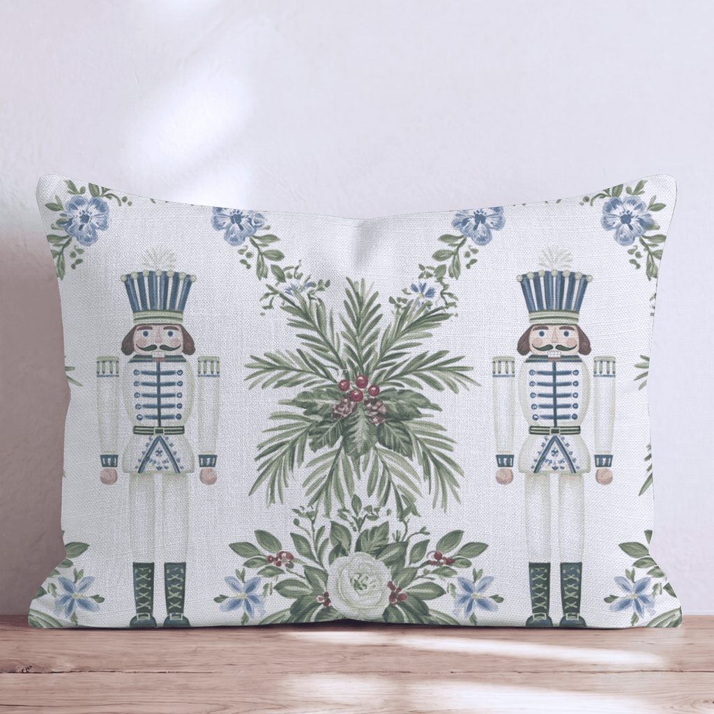 Ginger Jar Nutcracker Throw Pillow throw pillow - Hillcroft Home