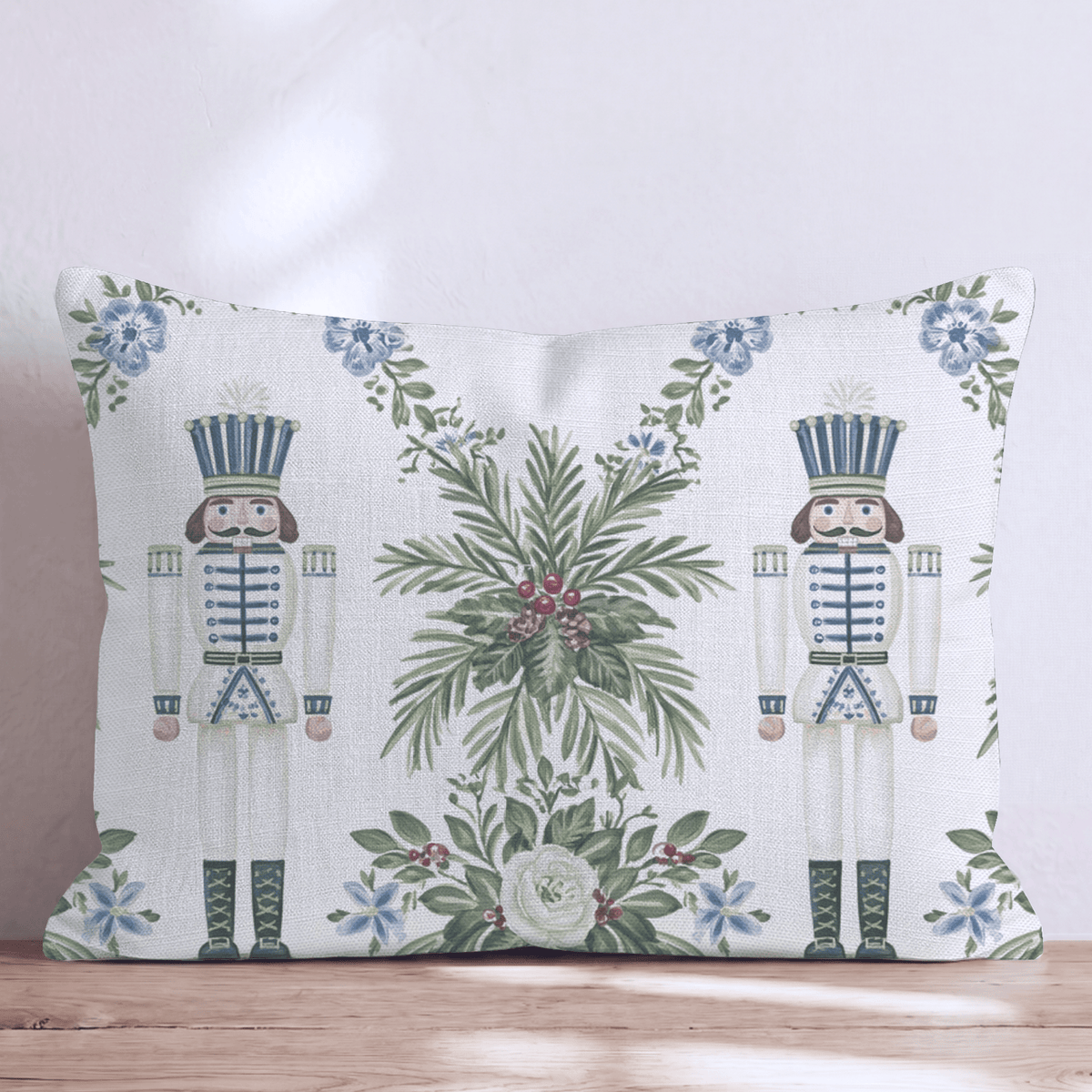 Ginger Jar Nutcracker Throw Pillow throw pillow - Hillcroft Home