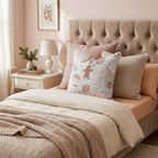 Gingerbread Frost Blue Throw Pillow - Hillcroft Home