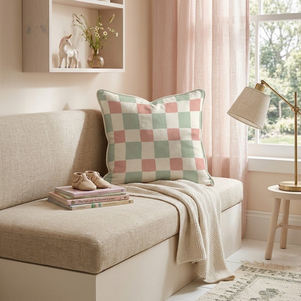 Gingham Baby Throw Pillow - Hillcroft Home