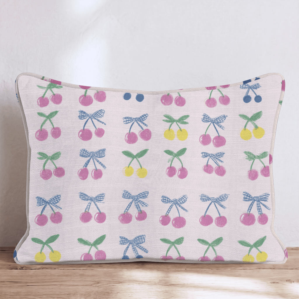 Gingham Berries Throw Pillow - Hillcroft Home