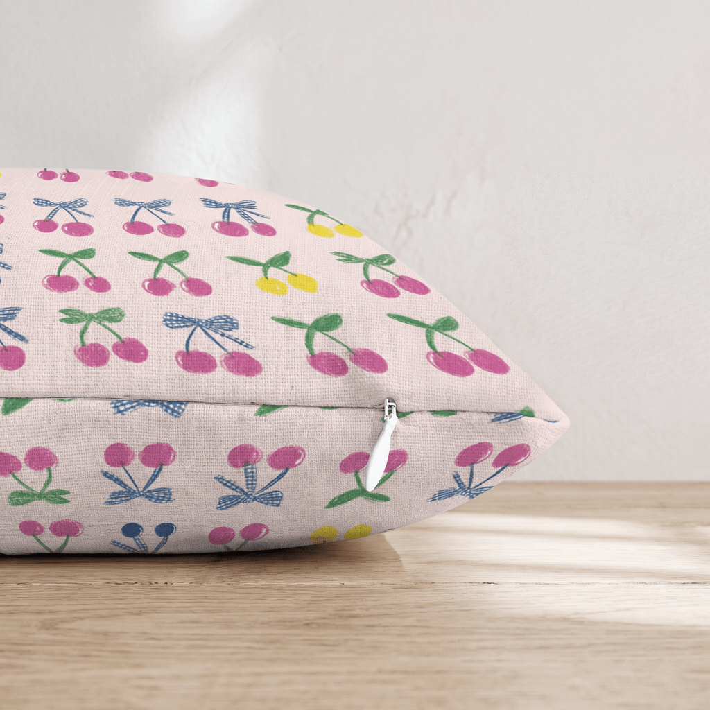 Gingham Berries Throw Pillow - Hillcroft Home